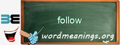 WordMeaning blackboard for follow